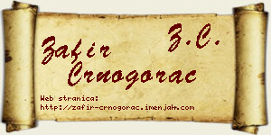 Zafir Crnogorac vizit kartica